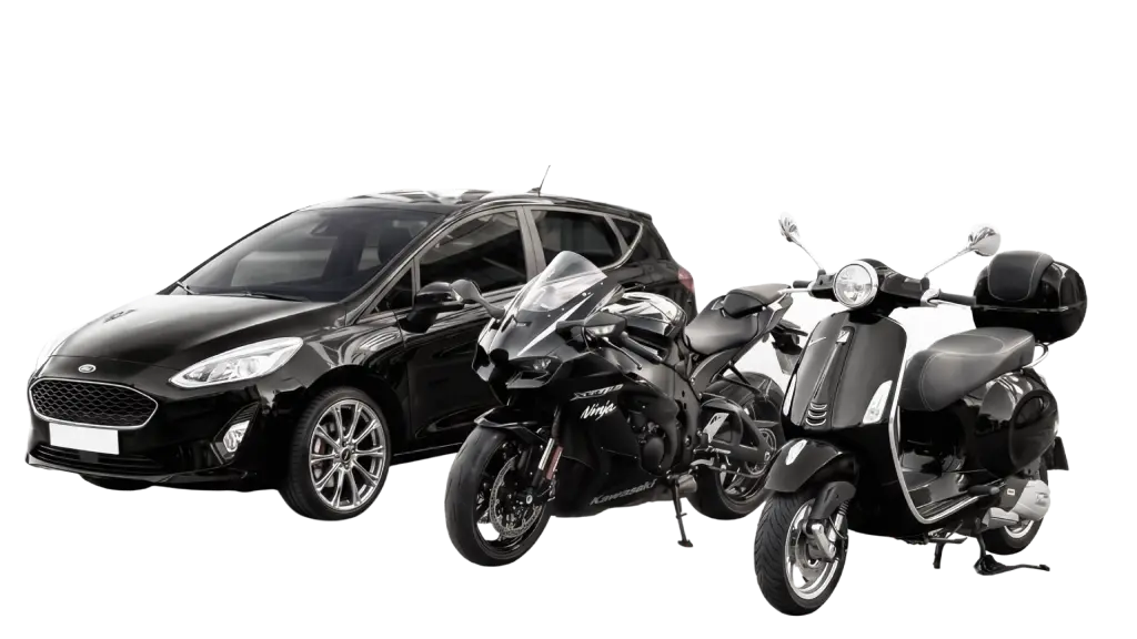 Carro, moto e scooter protegidos pela Exe Brasil